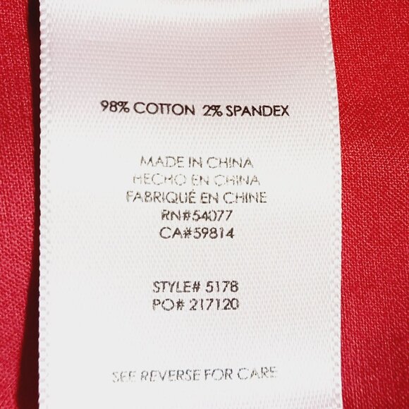 Cabi, Hutton, Nantucket Red Ankle Jogger Pants, Size 8, Classic, 98% Cotton - Picture 16 of 16